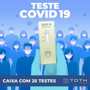 TESTE RAPIDO COVID-19 IgG/IgM CX C/25 un- TEKMARKET / TOTH LIFECARE / EGENS .